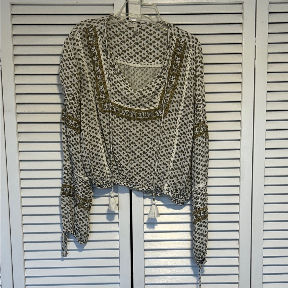 Amuse Society Lakefront Woven Top